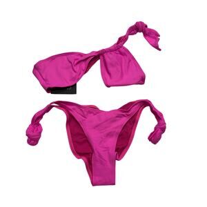 NEW Fredericks of Hollywood Laguna 2 Piece Bikini Set Size M Hot Pink NWT